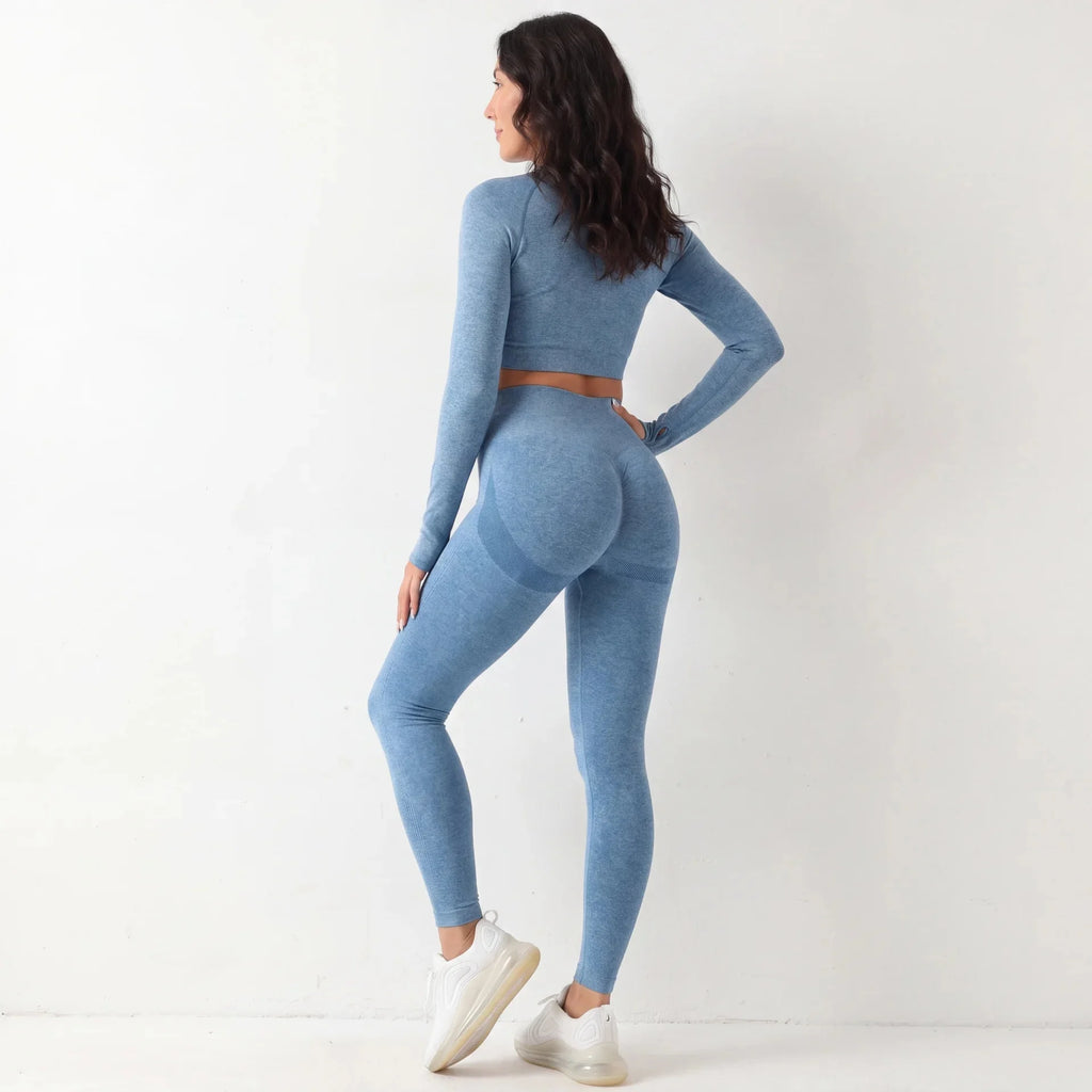 Leggings sans Couture Taille Haute Sculptant et Respirant