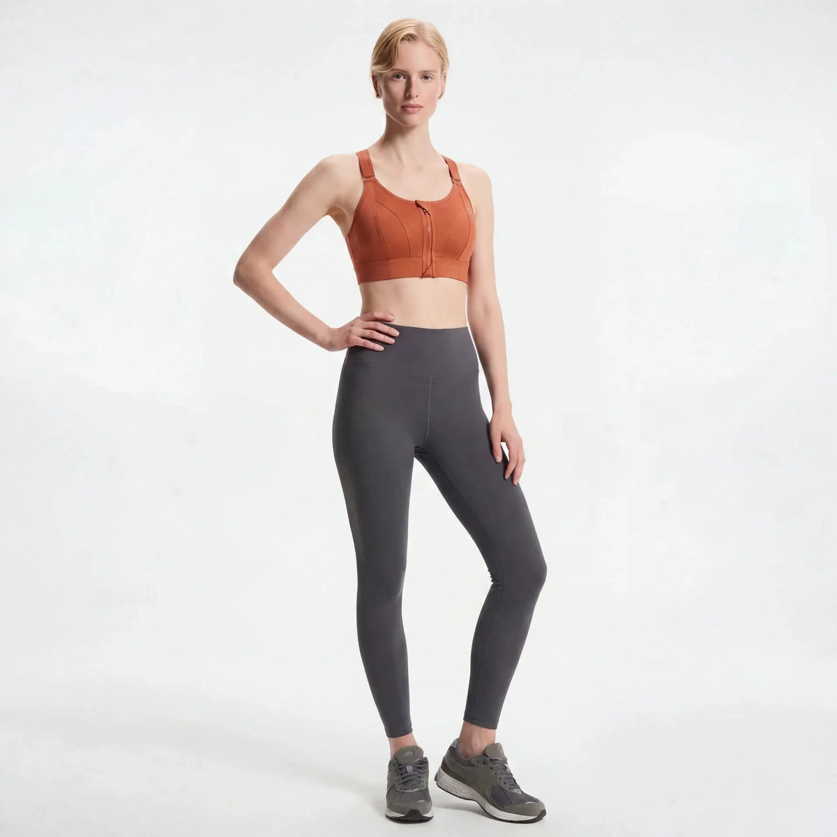 Soutien-Gorge Sportif Antichoc Zippé Confort Respirant Bande Renforcée